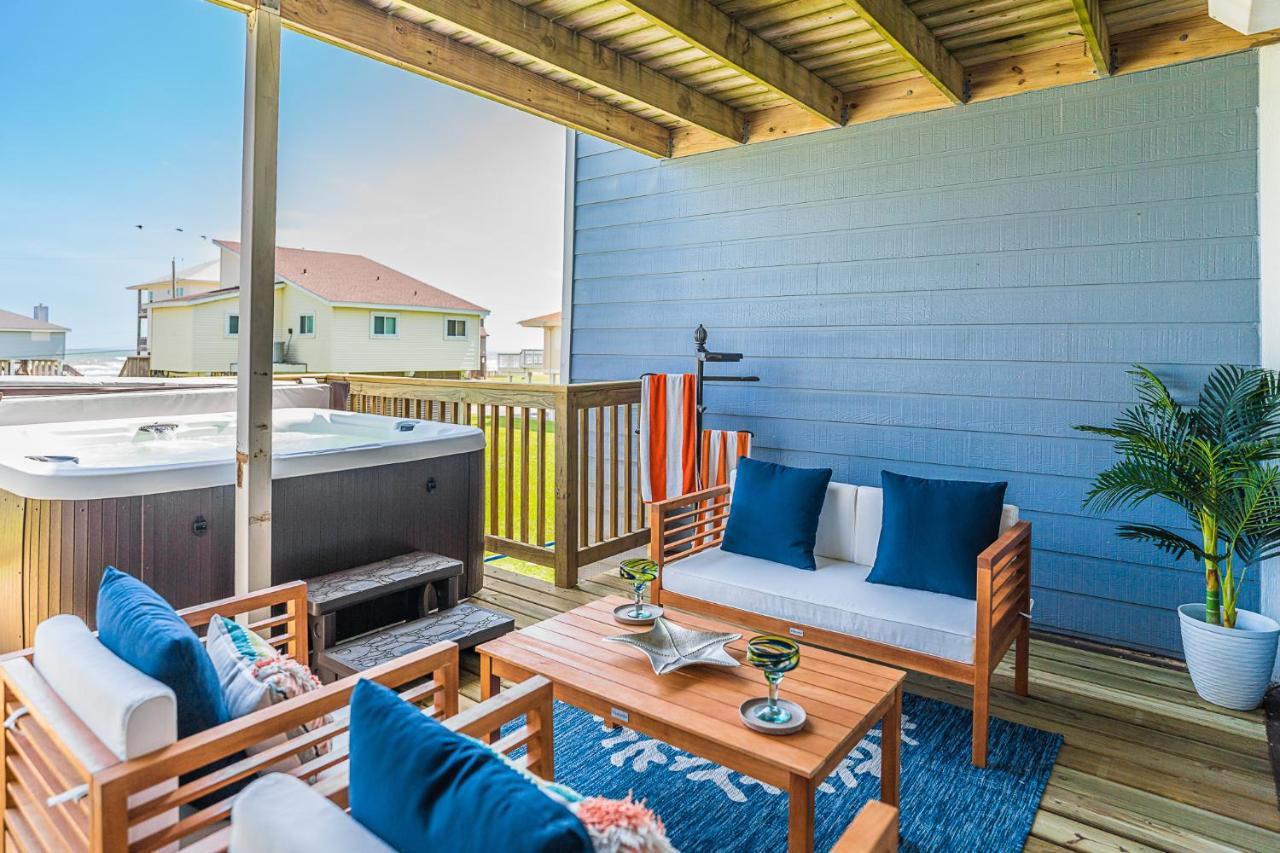Hot Tub - Ocean Views - Steps To Private Beach - Quiet Location Galveston Extérieur photo