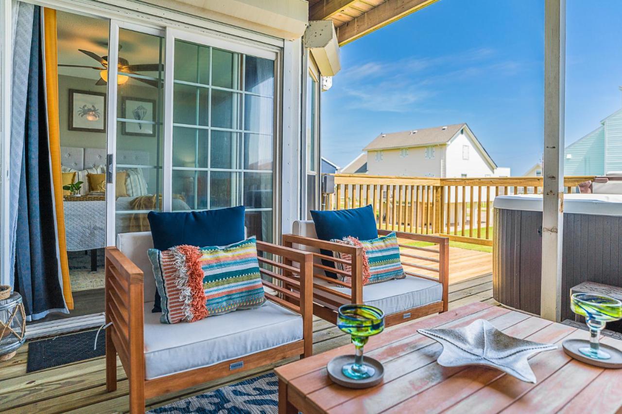 Hot Tub - Ocean Views - Steps To Private Beach - Quiet Location Galveston Extérieur photo